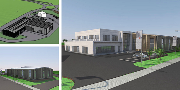 Schulungszentrum Brandneues Okal Musterhaus Okal Bemusterungszentrum Und 58 Lkw Parkplatze Das Dfh Leistungs Und Innovationszentrum Setzt Massstabe Fur Die Zukunft Dfh Gruppe